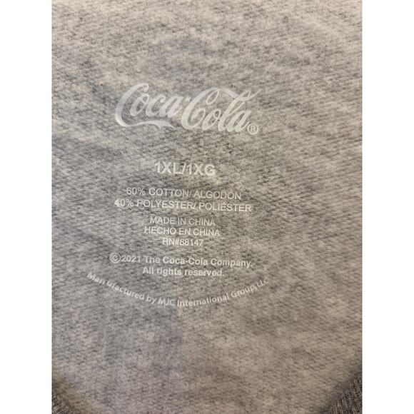 Coca Cola Santa Long Sleeve T Shirt Pullover Gray Adult Sz XL - Picture 3 of 7